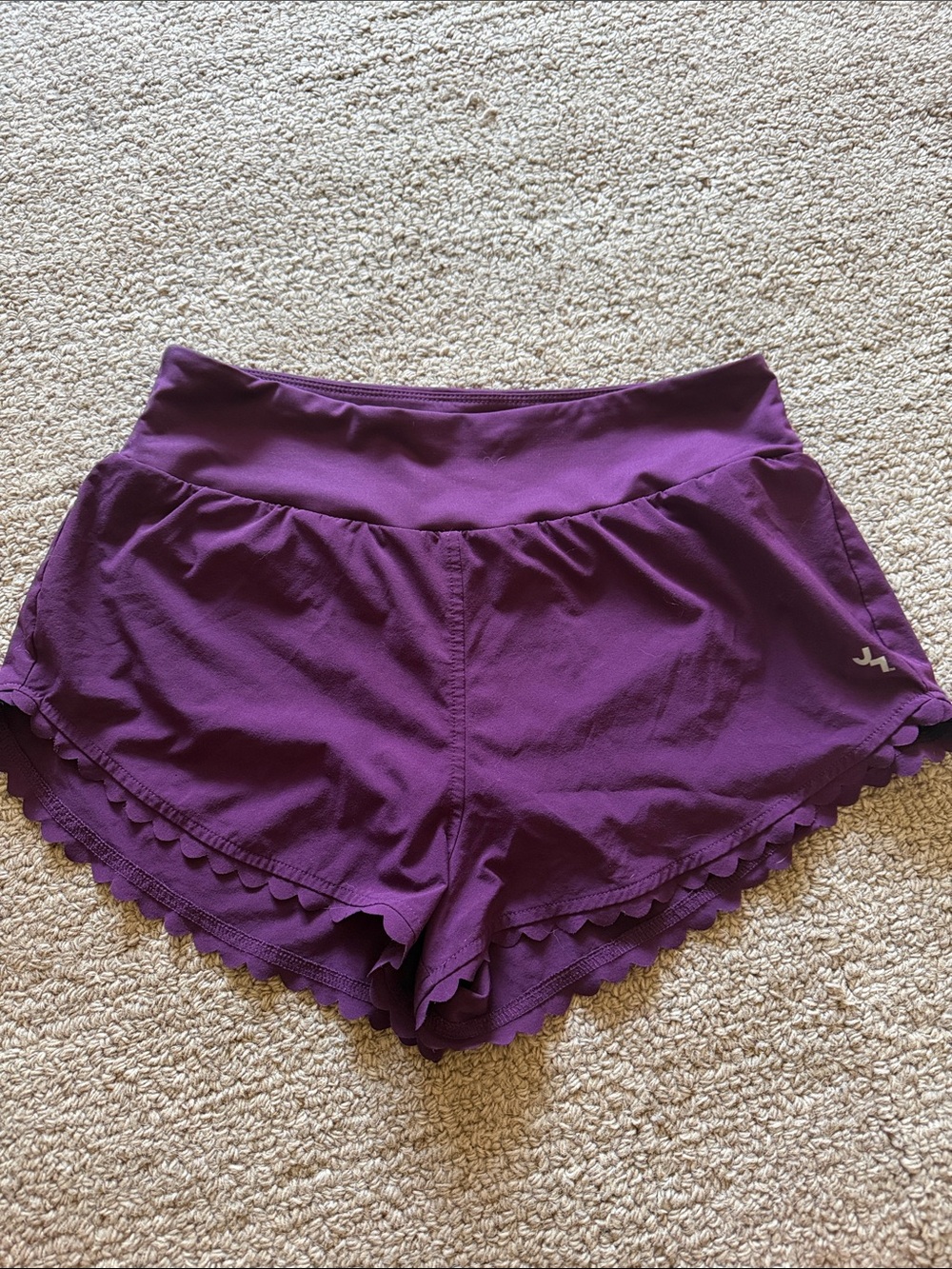 JoyLab Purple Scalloped Hem Athletic Shorts